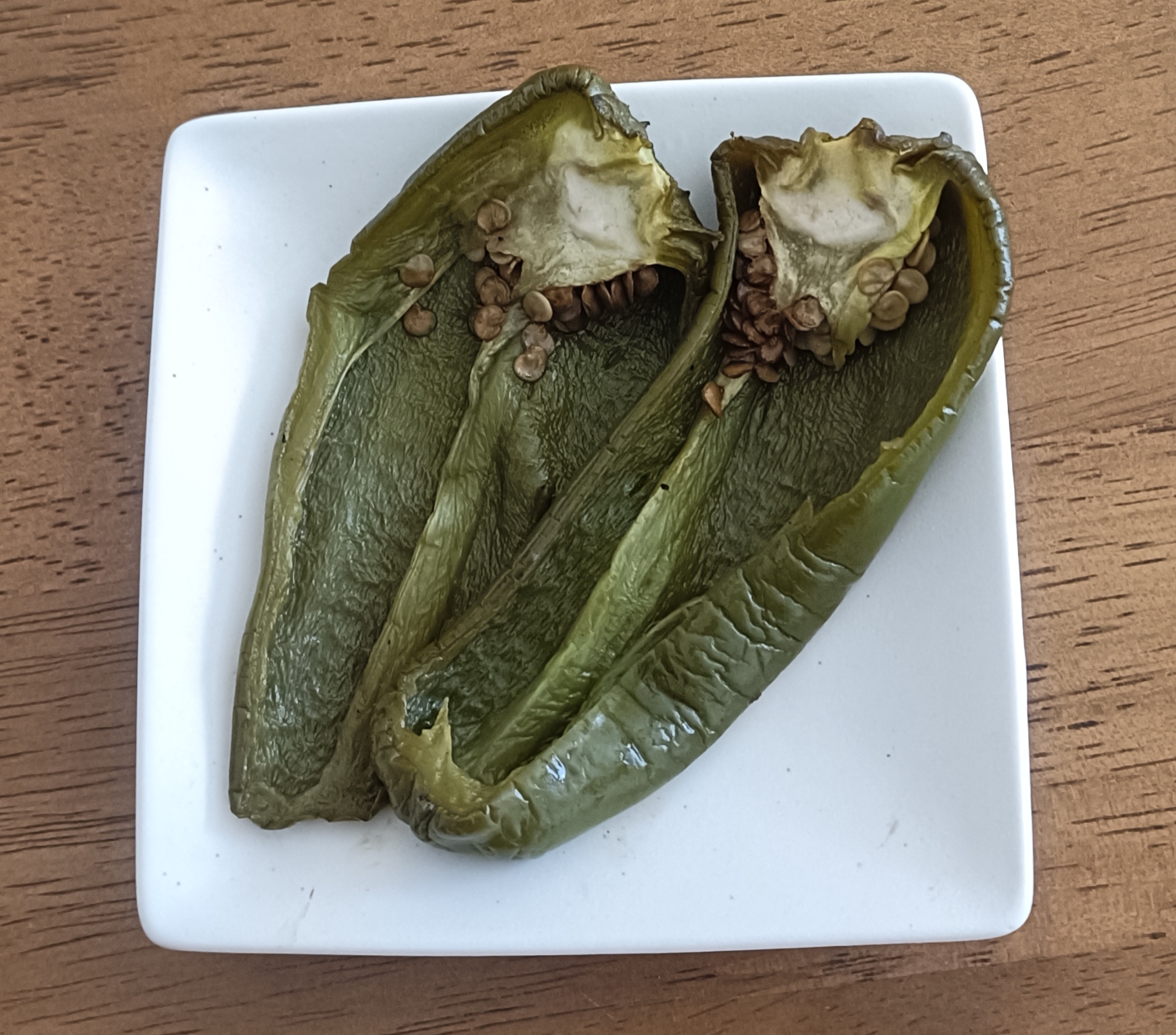 フライパンで焼いたピーマン